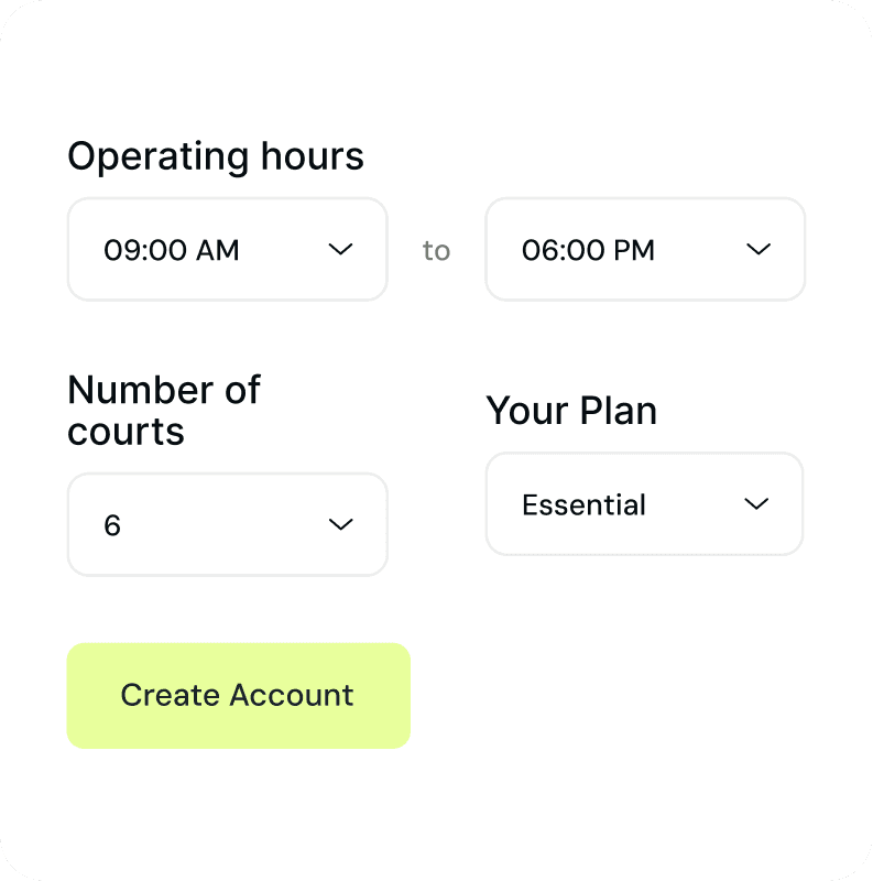 Create facility account